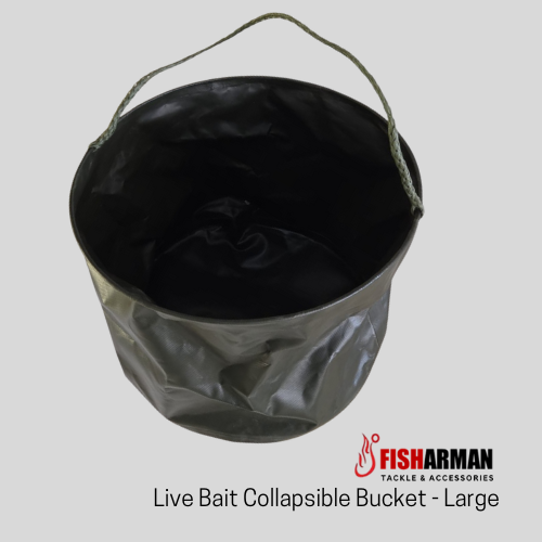 collapsible live bait well fishing bucket