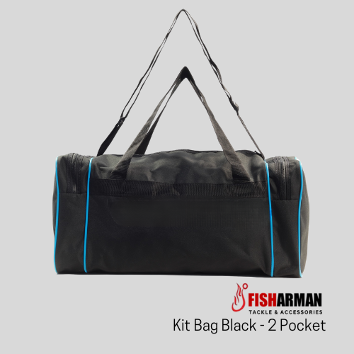 Fishing Kit Bag 2-Pocket Black from Fisharman Fishing Tackle & Accessories