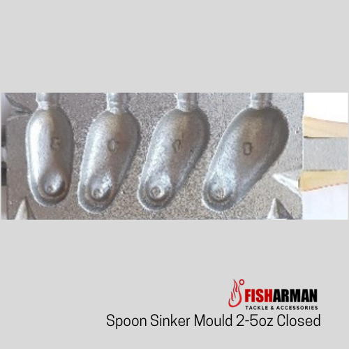 Spoon Fishing Sinker Mould 2-5oz closed from Fisharman Fishing Tackle Supplies