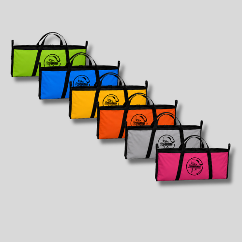 FISH CHILLER BAGS GREEN BLUE ORANGE YELLOW GREY PINK