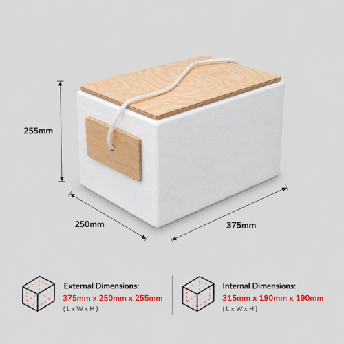 POLYSTYRENE BAIT BOX WITH CUTTING BOARD