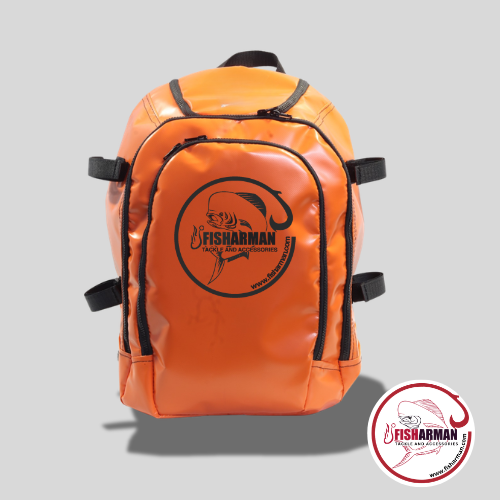 fishing back pack orange
