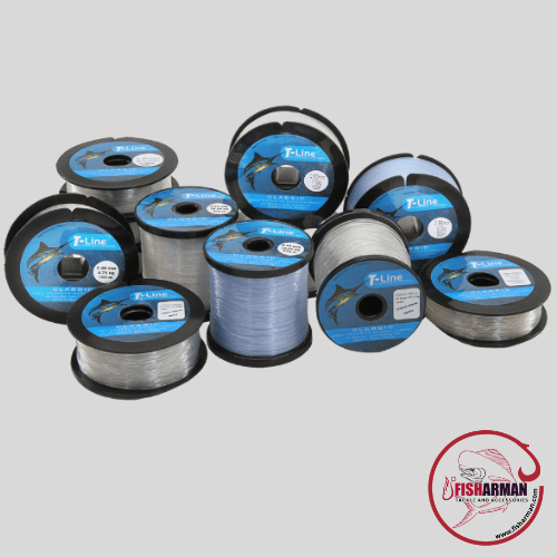 Spools of line and leader line