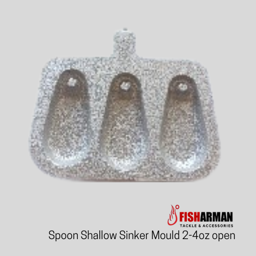 Spoon Sinker Mould 2-4oz open from Fisharman Fishing Tackle Supplies